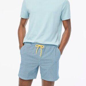 J. Crew Mens 6" Printed Swim Trunk  / Size M - NWT